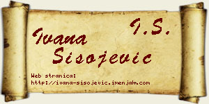 Ivana Sisojević vizit kartica